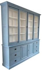 Buffetkast Lopik oud blauw - wit 240 x 240cm, Huis en Inrichting, Kasten | Buffetkasten, Ophalen of Verzenden, Nieuw