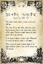 Poster Death Note Rules 61x91,5cm, Verzenden, Nieuw, A1 t/m A3