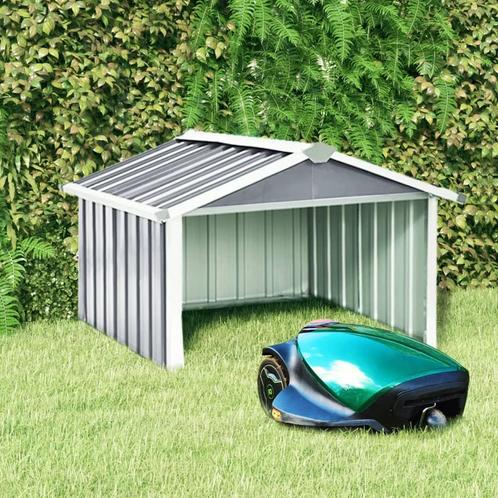 vidaXL Overkapping voor robotmaaier 92x97x63 cm staal grijs, Tuin en Terras, Tuinhuizen, Nieuw, Verzenden