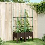 vidaXL Plantenbak met latwerk 80x40x142,5 cm polypropeen, Tuin en Terras, Verzenden, Nieuw, Kunststof