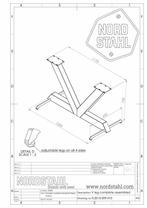 Stalen onderstel tafel - V leg - Nordstahl, Huis en Inrichting, Tafelonderdelen, Verzenden, Nieuw