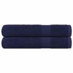 vidaXL Handdoeken 2 st 100x200 cm 360 g/m² 100% katoen, Verzenden, Nieuw, Blauw
