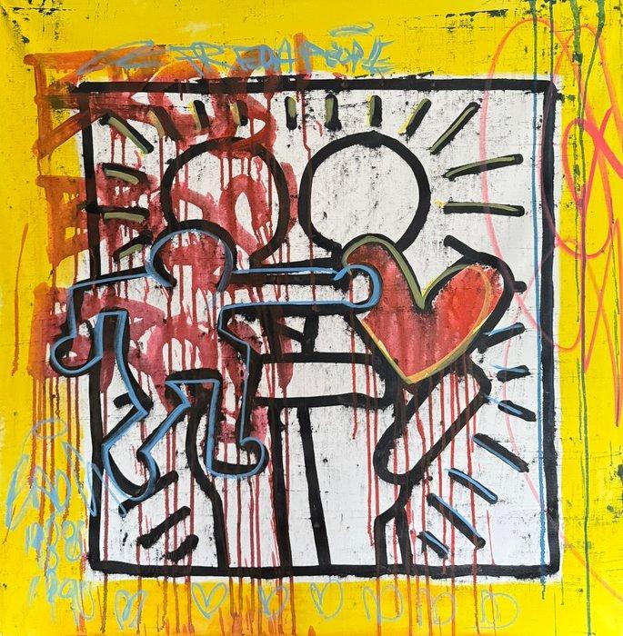 Freda People - Super Rare Haring XL, Antiek en Kunst, Kunst | Schilderijen | Modern