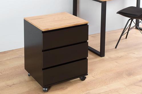 Moderne rolcontainer BIG DEAL 46cm matzwart eiken - 38430, Huis en Inrichting, Bureaus, Ophalen of Verzenden