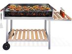 BBQ Collection - Houtskool Barbecue Trolley - RVS 2 Roosters, Verzenden, Zo goed als nieuw