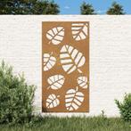 Wanddecoratie tuin bladontwerp 105x55 cm cortenstaal, Verzenden