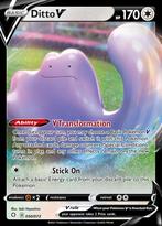 Ditto V 050/072 shining fates, Ophalen of Verzenden, Nieuw, Losse kaart, Foil