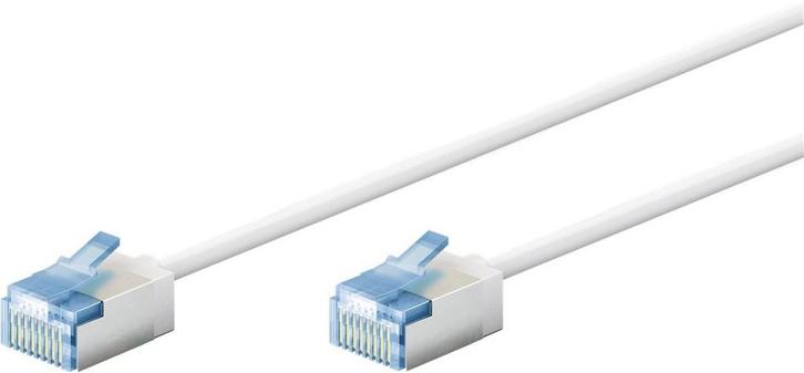 Ultraflexibele  15M CAT 6A-patchkabel, slank, U/FTP, wit, Computers en Software, Pc- en Netwerkkabels, Nieuw, Ophalen of Verzenden