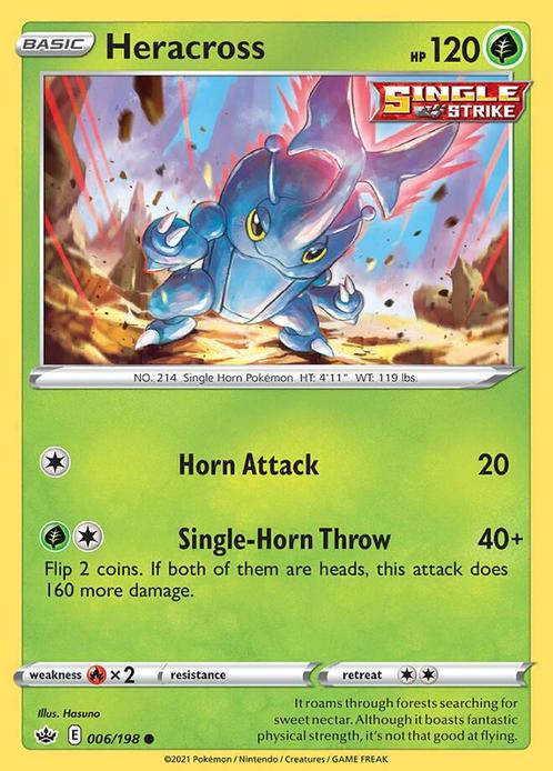 Heracross 006/198 Chilling Reign, Hobby en Vrije tijd, Verzamelkaartspellen | Pokémon, Losse kaart, Nieuw, Foil, Ophalen of Verzenden