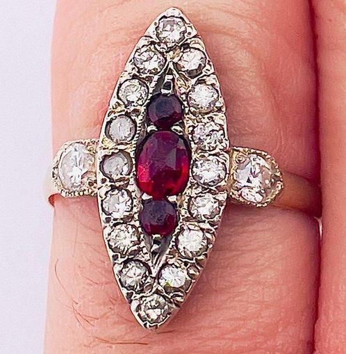 Zonder Minimumprijs - Ring - 18 karaat Geel goud, Zilver, Sieraden, Tassen en Uiterlijk, Ringen