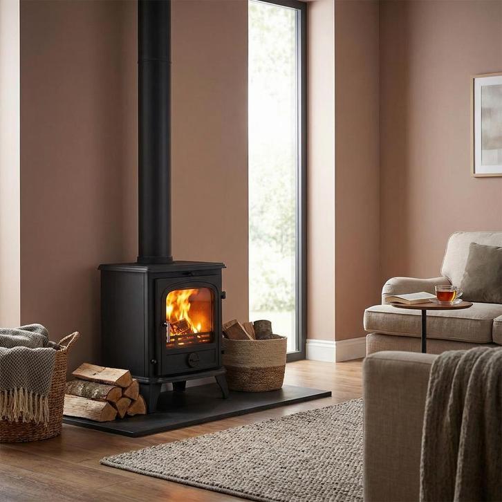 Zwarte Kachelpijp | 100cm | 120mm | Beste Prijs, Doe-het-zelf en Verbouw, Verwarming en Radiatoren, 800 watt of meer, Hoog rendement (Hr)