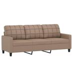 Kunstleren Bank Cappuccino 180cm - Tweedekansje - OP=OP, Huis en Inrichting, Banken | Bankstellen, Minder dan 75 cm, 150 tot 200 cm
