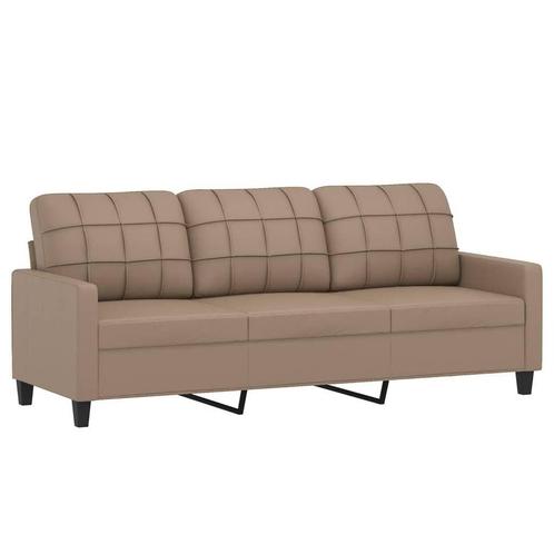 Kunstleren Bank Cappuccino 180cm - Tweedekansje - OP=OP, Huis en Inrichting, Banken | Bankstellen, 150 tot 200 cm, Minder dan 75 cm