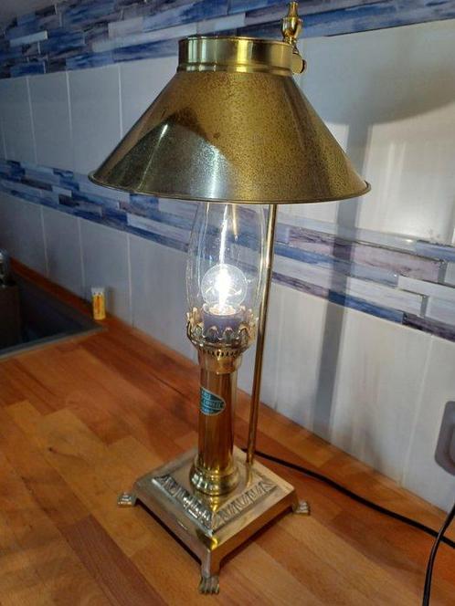 Tafellamp - Orient Express Model - Messing - in uitstekende, Antiek en Kunst, Curiosa en Brocante
