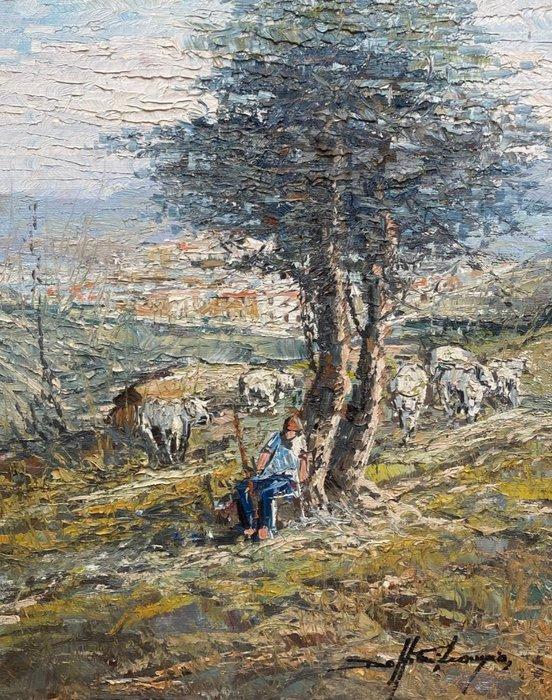 Leonzio De Mitri (XX) - Siesta, Antiek en Kunst, Kunst | Schilderijen | Klassiek