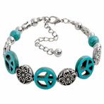 Fako Bijoux® - Armband - Turquoise - Peace Trio, Sieraden, Tassen en Uiterlijk, Armbanden, Verzenden, Nieuw