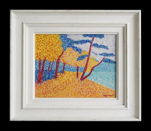 Monique JORDAN (1950) - Platin à Saint-Palais - Royan, Antiek en Kunst, Kunst | Schilderijen | Klassiek