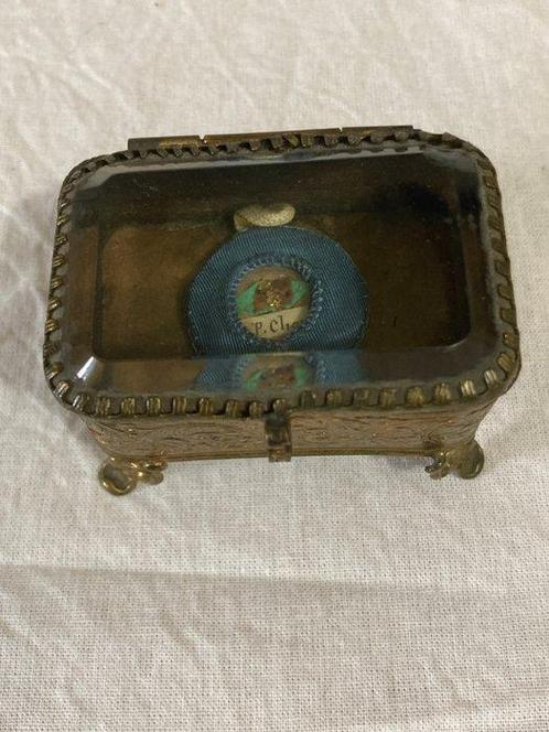 Reliekhouder (2) - Glas, Metaal, Textiel - 1850-1900 - Sint, Antiek en Kunst, Kunst | Niet-Westerse kunst