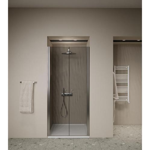 Douchedeur | 2 Pendeldeuren | Marip | 6mm | 80x190 cm | Mat, Doe-het-zelf en Verbouw, Sanitair, Douche, Nieuw, Chroom, Ophalen of Verzenden