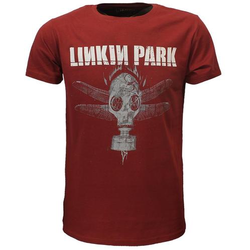 Linkin Park Dragon Fly Gas Mask T-Shirt Rood - Officiële, Kleding | Heren, T-shirts, Verzenden