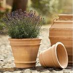 Toscaanse handgemaakte terracotta pot: Vaso Doppio Bordo, Balkon, 40 cm of meer, Rond, Nieuw
