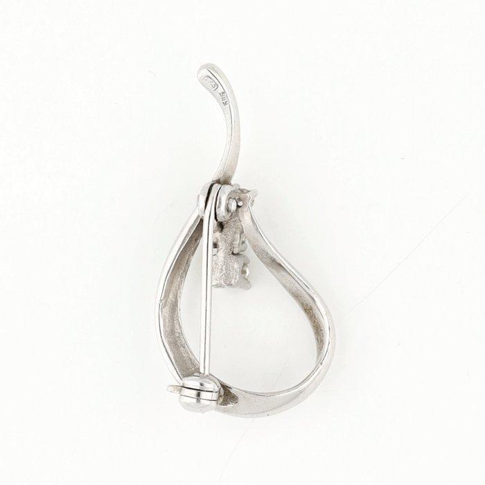 Broche - 14 karaat Witgoud Diamant (Natuurlijk), Sieraden, Tassen en Uiterlijk, Antieke sieraden
