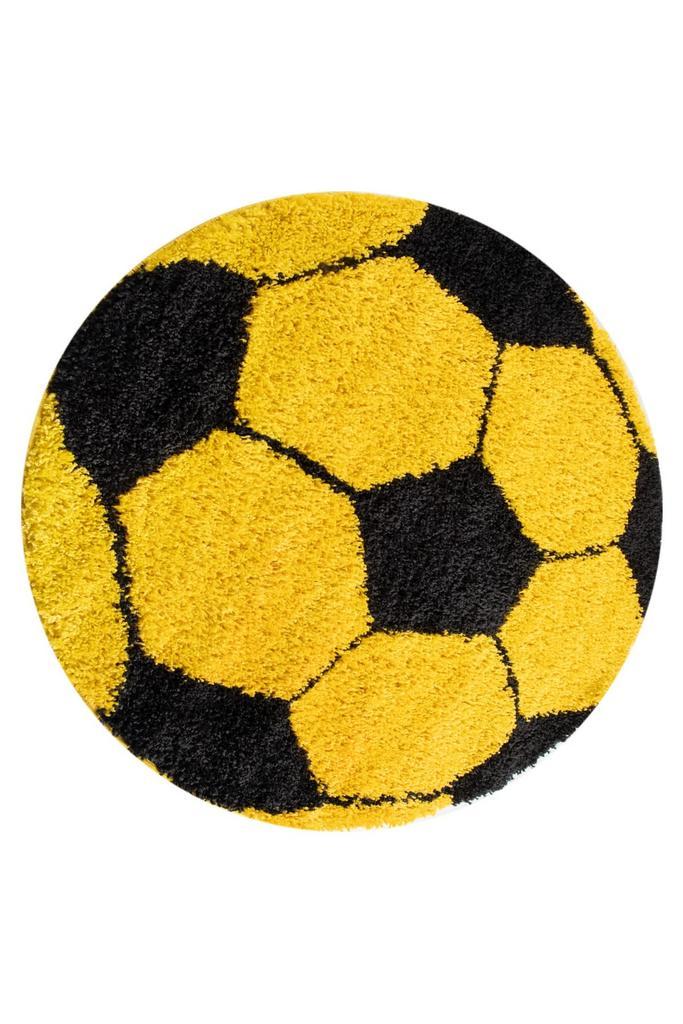 Rond Kindervloerkleed | Fun | Geel | 120x120 cm, Huis en Inrichting, Stoffering | Tapijten en Kleden, Verzenden