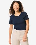 HEMA Dames T-shirt basic o-hals donkerblauw 2 voor 19.99, Verzenden, Nieuw