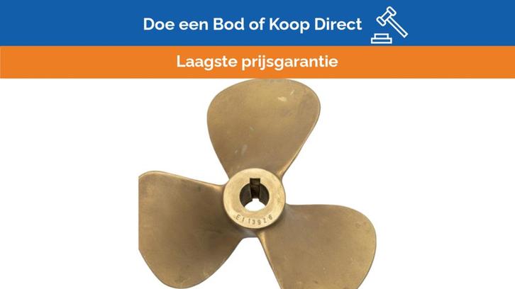 Bieden: Vetus P3B-17X12L Propeller 3-Blade Brass Left Handed, Watersport en Boten, Overige Watersport en Boten, Nieuw, Ophalen of Verzenden