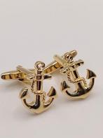 Prachtige Art Nouveau-schip anker manchetknopen 9 kt gerolde