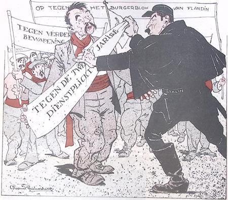 Spotprent De strijdpositie der Franse communistische Part..., Antiek en Kunst, Kunst | Litho's en Zeefdrukken, Verzenden