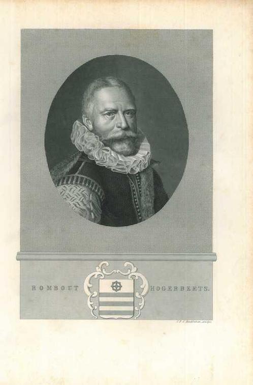 Portrait of Rombout Hogerbeets, Antiek en Kunst, Kunst | Etsen en Gravures