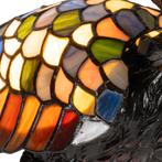 Tiffany reiger tafellamp – glas-in-lood in amber, crème &, Verzenden, Nieuw