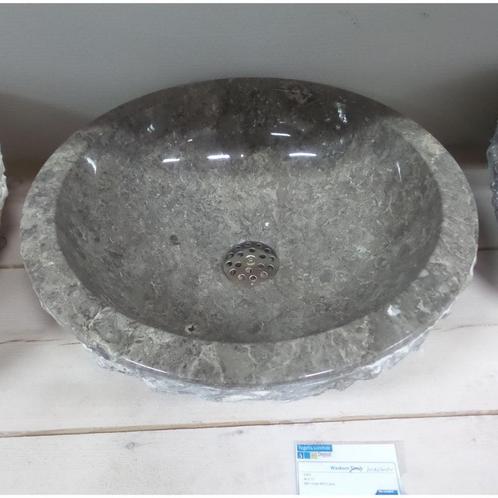 Waskom Natuursteen W01 Marmo Grijs 40x40x15 cm, Doe-het-zelf en Verbouw, Sanitair, Overige typen, Nieuw, Ophalen of Verzenden