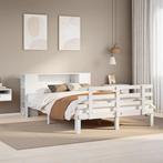 vidaXL Boekenkastbed zonder matras Wit 160x200cm Massief, Verzenden, Wit, 200 cm, 160 cm