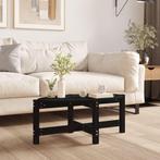 vidaXL Salontafel 87x48x35 cm massief grenenhout zwart, Minder dan 50 cm, 50 tot 100 cm, Verzenden, Nieuw