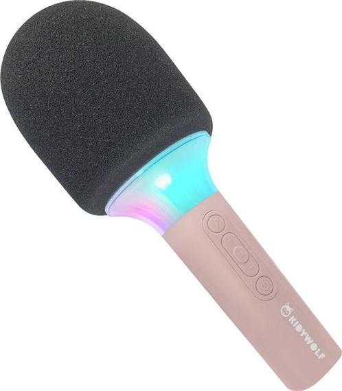 Kidywolf Kidymic Pink Bluetooth LED Microfoon KIDYMIC-PI, Kinderen en Baby's, Speelgoed | Babyspeelgoed, Nieuw, Verzenden
