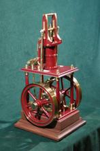 Stoommachine - Hout, Messing, Staal - 2025 - Grote werkende, Antiek en Kunst, Antiek | Speelgoed