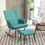 TRUUSK Schommelstoel, Tot 130 Kg, Schommelstoel Met Kruk, Ar, Huis en Inrichting, Fauteuils, Verzenden, Nieuw