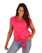 Roze geknoopt shirt met knoopjes van Made in Italy, Nieuw, Verzenden