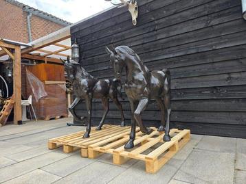 Beeld, XL Set Horses - 109 cm - Brons - 2025 beschikbaar voor biedingen