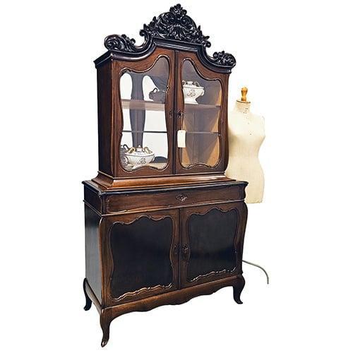 Hollands Bonheur Vitrinekast zilverkast  Gesigneerd Horrix c, Antiek en Kunst, Antiek | Kantoor en Zakelijk, Ophalen of Verzenden