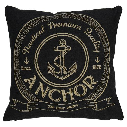 gobelin kussen antraciet anchor 45x45cm*, Huis en Inrichting, Woonaccessoires | Overige, Verzenden
