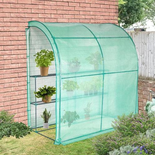Lendo Online Muurkas 3 etages en PE hoes 200x100x214cm groen, Tuin en Terras, Kweekspullen, Nieuw, Verzenden