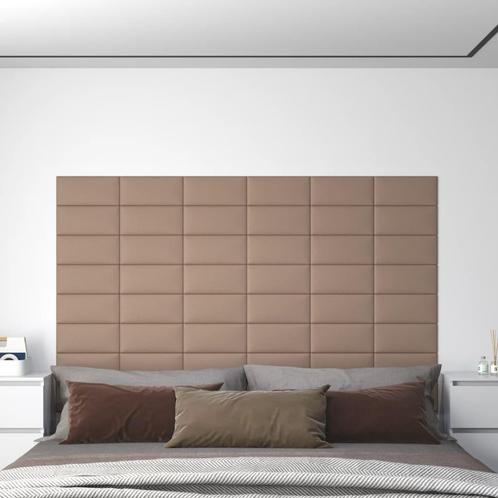 vidaXL Wandpanelen 12 st 0,54 m² 30x15 cm kunstleer, Doe-het-zelf en Verbouw, Platen en Panelen, Nieuw, Verzenden