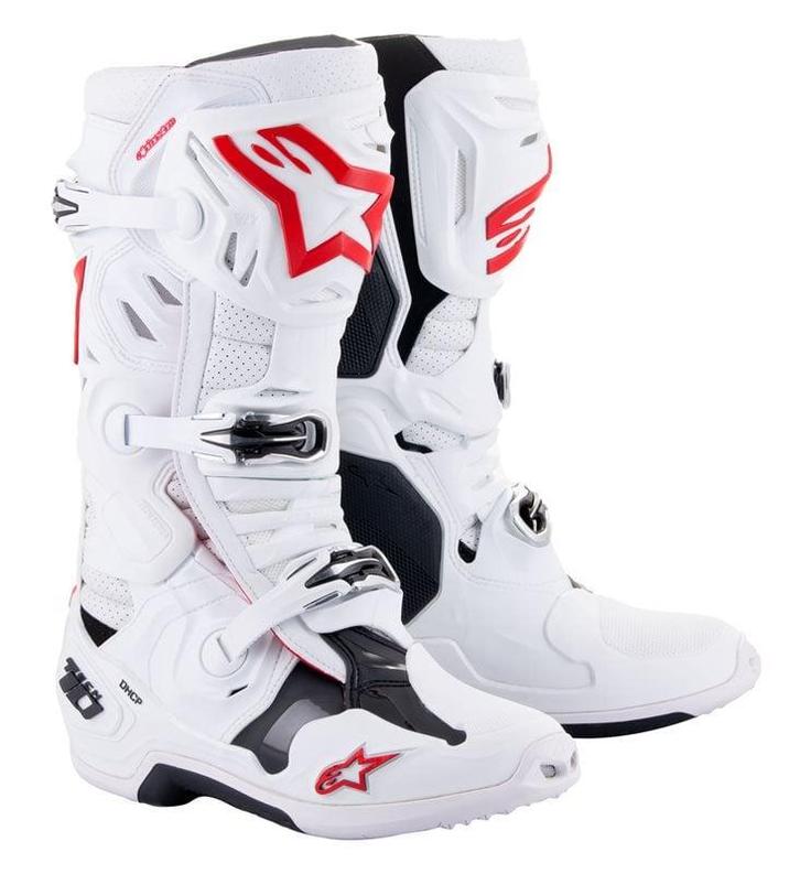 Alpinestars Tech 10 Supervented Wit Felrood, Motoren, Kleding | Motorkleding, Nieuw met kaartje, Laarzen, Verzenden