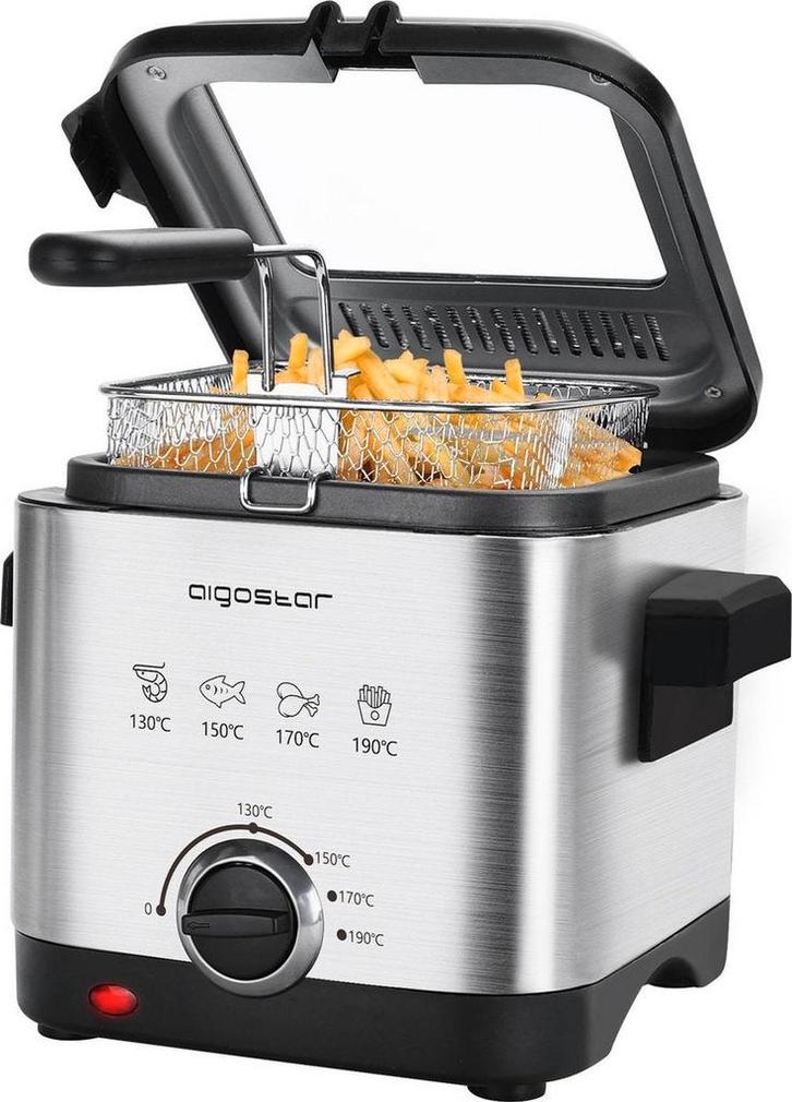 Frituurpan - Friteuse - Geurfilter - 1000W - RVS - 1.5L - Ai, Witgoed en Apparatuur, Frituurpannen, Zo goed als nieuw, Verzenden