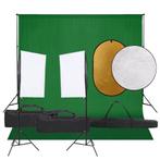 vidaXL Fotostudioset met verlichtingsset, achtergrond en, Audio, Tv en Foto, Fotografie | Fotostudio en Toebehoren, Verzenden