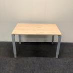 Tweedehands verstelbaar bureau 120x80 cm, Grijs metalen, Huis en Inrichting, Bureaus, Ophalen of Verzenden, In hoogte verstelbaar