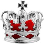 Mini konings kroontje op clip zilver van 8 cm - Kronen, Nieuw, Ophalen of Verzenden